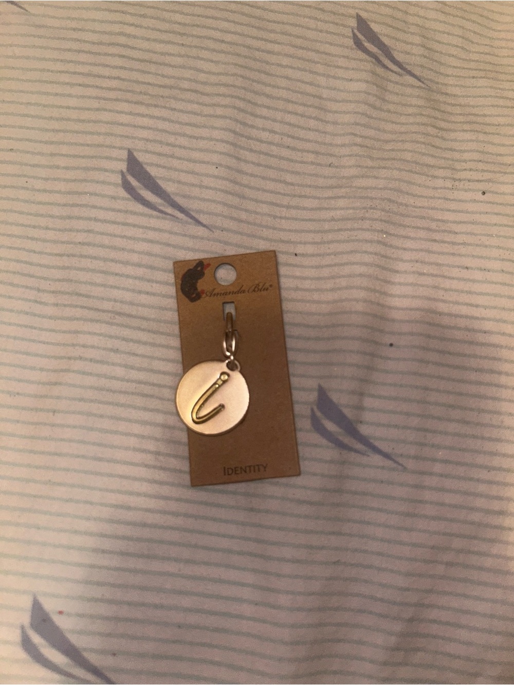 Amanda Blu Heartfelt Emotions "Identity" letter charm